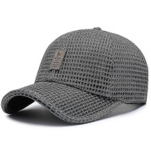 (Dark gray) Baseball Cap Style Unisex Fashion Solid Mesh Cap Breathable Outdoor Sun Protection Hat Wild Polo Classic Baseball Hats
