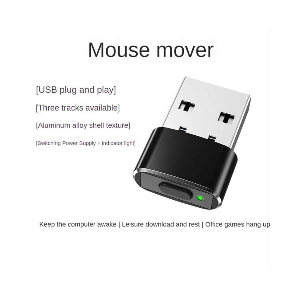 Mouse Jiggler Usb Mouse Mover Supports Multi-Track Virtual Mouse Movement To Prevent Entering Sleep, Plug-And- Light 4712339015087