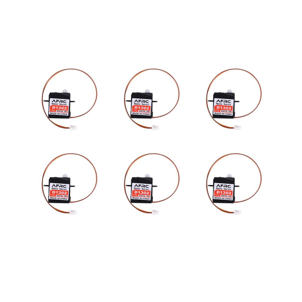 6X Afrc-D1302 1.7G Large Torque Digital Servo Jst Connector For Rc Model Drone Airplane Helicopter Black 4713945967647