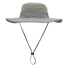 (Light Grey) Unisex Wide Brim Hat, UPF 50+ Waterproof Sun Protection, Summer UV Protection Boonie Hat