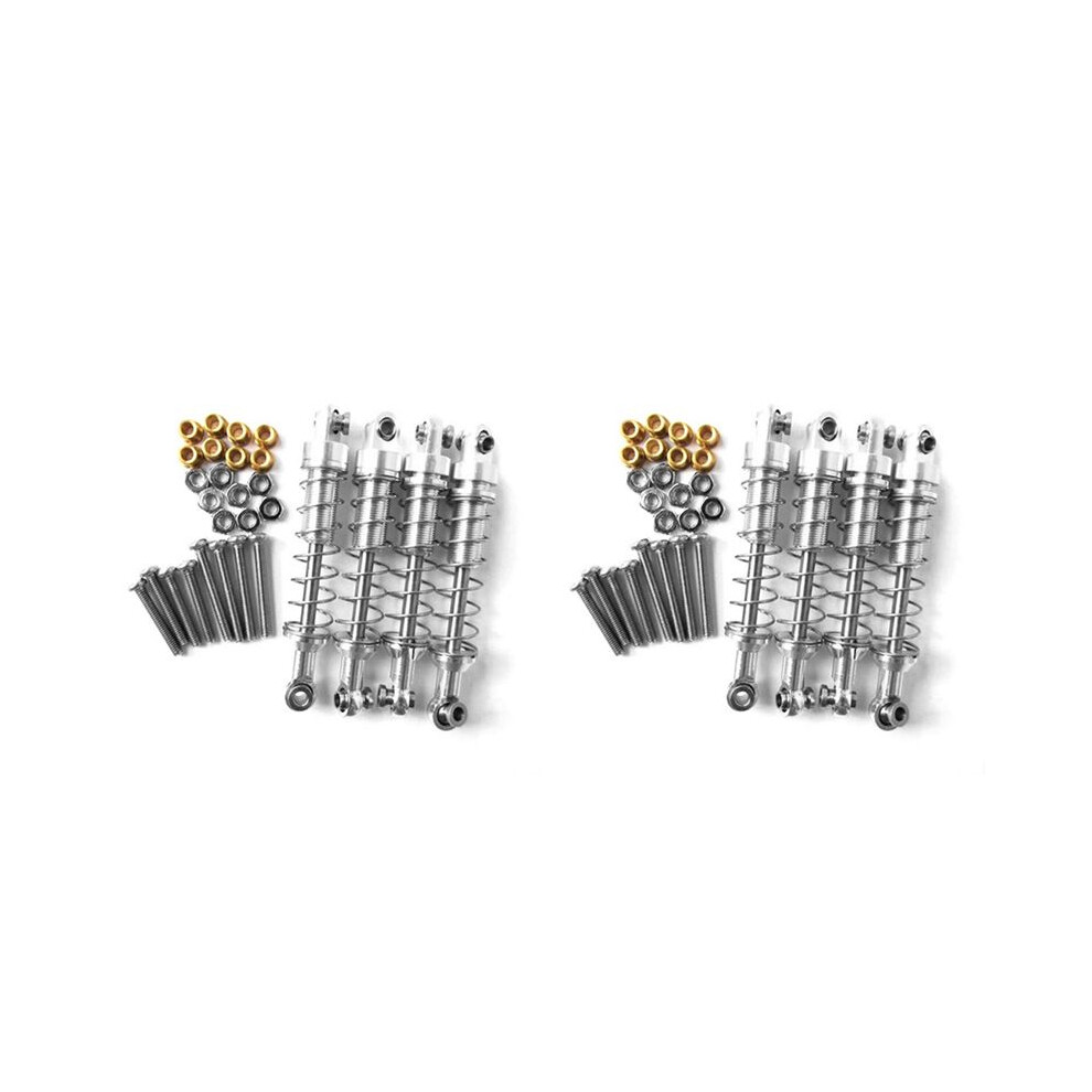 8Pcs Damper For Wpl C14 C24 Mn D90 D91 D99s Rc Car Accessories, Silver 4711551408769