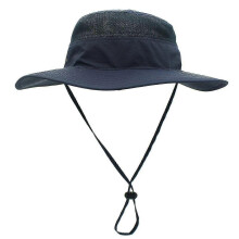 (Dark Blue) Unisex Wide Brim Sun Hat,outdoor Upf 50+ Waterproof Boonie Hat Summer Uv Protection Sun Caps