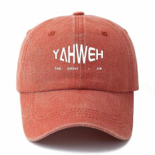 MAKEFGE Unisex Trucker Cap "YAHWEH THE GREAT I AM", Lightweight Sun Protection, Adjustable Snapback, 5 Colors – Compatible with