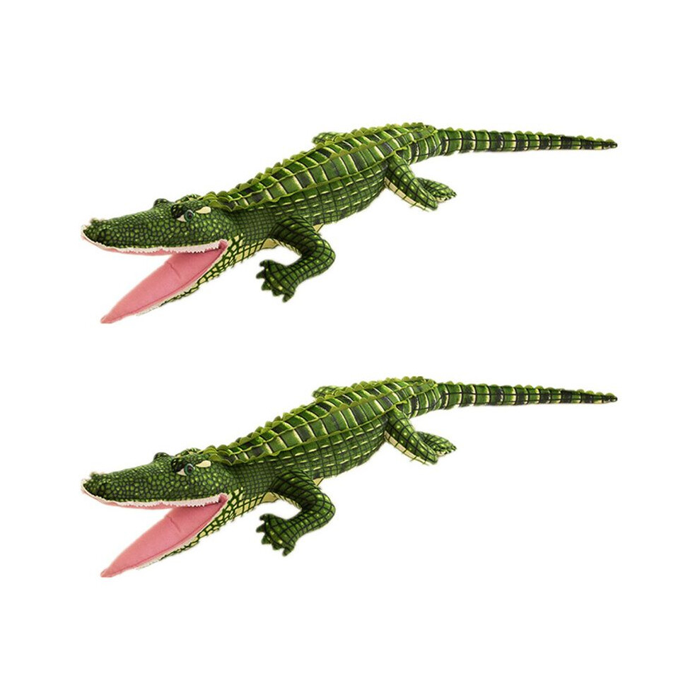 2Pcs 100Cm Stuffed Animal Real Life Alligator Plush Toy Simulation Crocodile Dolls Kawaii Pillow For Children Green 6032129661019