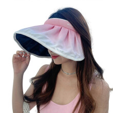 (Pink) Women Visor Hat Summer Sun Visor Hat Golf Cap Summer Hat Foldable Sun Hat With Ponytail Hole Uv Protection Wide Brim  Purple