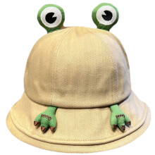(Khaki) Cute for Frog Bucket Hat Packable Fisherman Cap Outdoor for Sun for Protection Hat Summer Beach for Sun Cap for Women Me  White