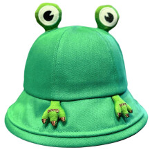 (Green) Cute for Frog Bucket Hat Packable Fisherman Cap Outdoor for Sun for Protection Hat Summer Beach for Sun Cap for Women Me  White