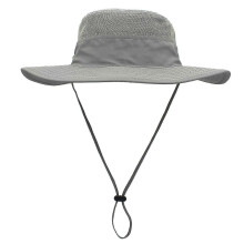 (Light Grey) Unisex Wide Brim Sun Hat,outdoor Upf 50+ Waterproof Boonie Hat Summer Uv Protection Sun Caps