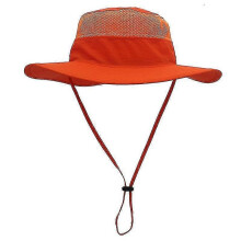 (Orange) Unisex Wide Brim Sun Hat,outdoor Upf 50+ Waterproof Boonie Hat Summer Uv Protection Sun Caps