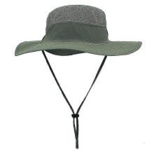 (Light Army Green) Unisex Wide Brim Sun Hat,outdoor Upf 50+ Waterproof Boonie Hat Summer Uv Protection Sun Caps