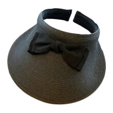 (black) Women's Hats Empty Top Beach Sun Hat Wide Brim Visor Hat Beach Outdoor Summer Cap UV for Protection Orange