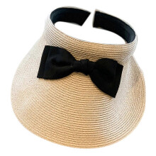(gray) Women's Hats Empty Top Beach Sun Hat Wide Brim Visor Hat Beach Outdoor Summer Cap UV for Protection Orange
