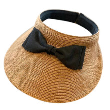 (dark brown) Women's Hats Empty Top Beach Sun Hat Wide Brim Visor Hat Beach Outdoor Summer Cap UV for Protection Orange