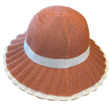 (Brick red) Summer Cap Versatile Light-Color Visor Sun for Protection Traveling Bucket Hat Foldable Wide Brim Outdoors Sports  Milky white