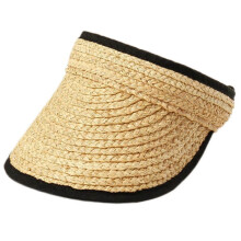 Women's Straw Hats Empty Top Straw Beach for Sun Hat Wide Brim Visor Hat Beach Outdoor Summer Cap UV for Protection