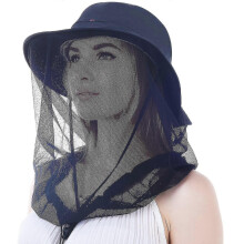 Mosquito Head Net Mesh Hat - Face Netting Cover Midge Mask Breathable Bucket Cap Quick Dry Wide Brim Sun Protection Anti-insects Bug Bee Keeper Outdoo