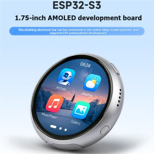 Placa de Desenvolvimento ESP32-S3 com Tela Circular Sensível Ao Toque AMOLED de 1,75 Polegadas (Sem Bateria de Lítio) para  AI 1