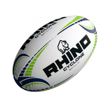 (5, White) Rhino Cyclone Training Rugby Ball