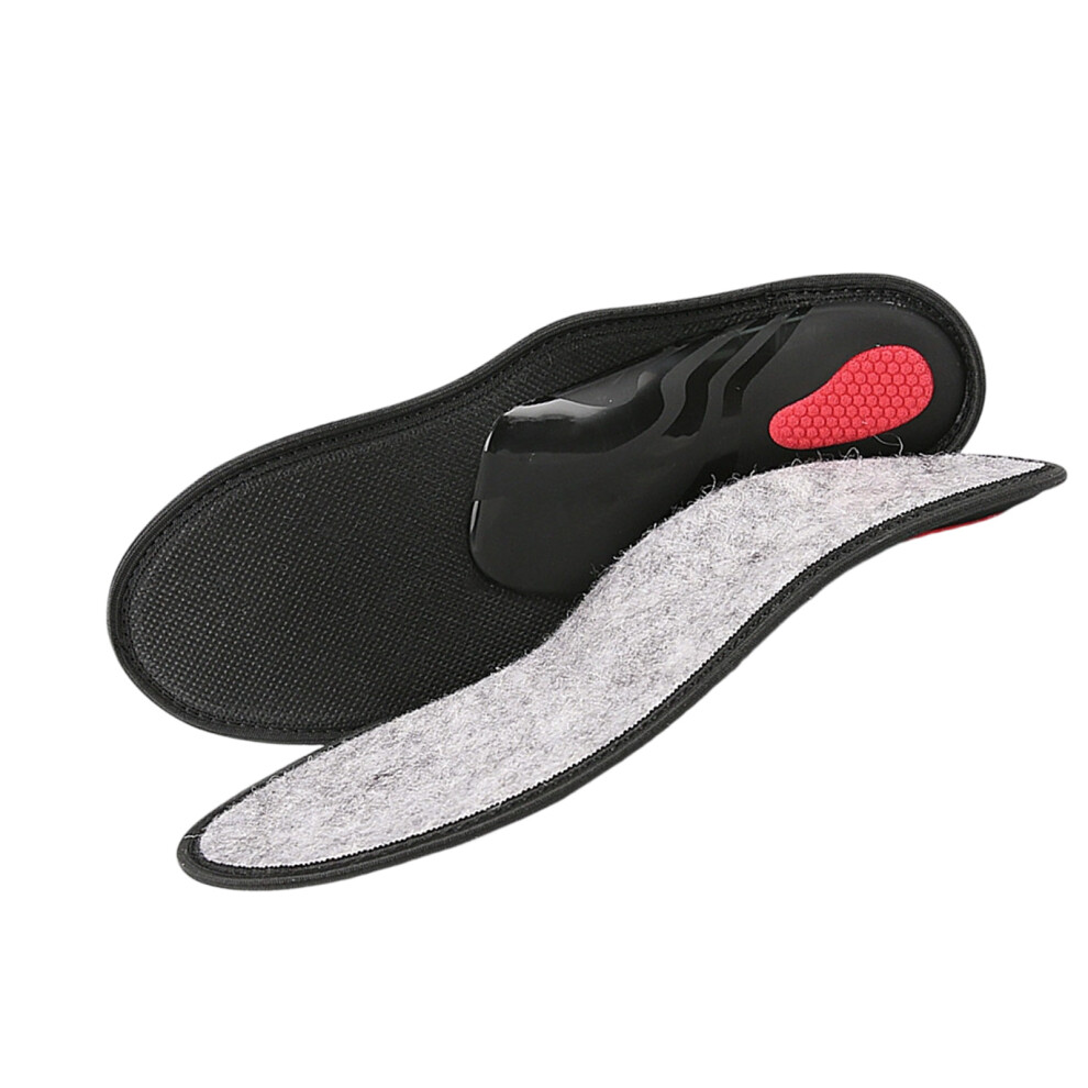 Black/Gray Unisex Adult Orthopedic Insoles Wool Felts- 39 40