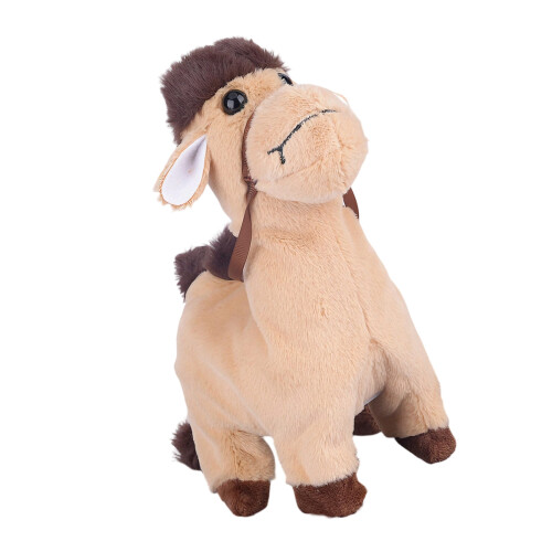 Interactive Electric Plush Camels Toy with Walking-Apricot