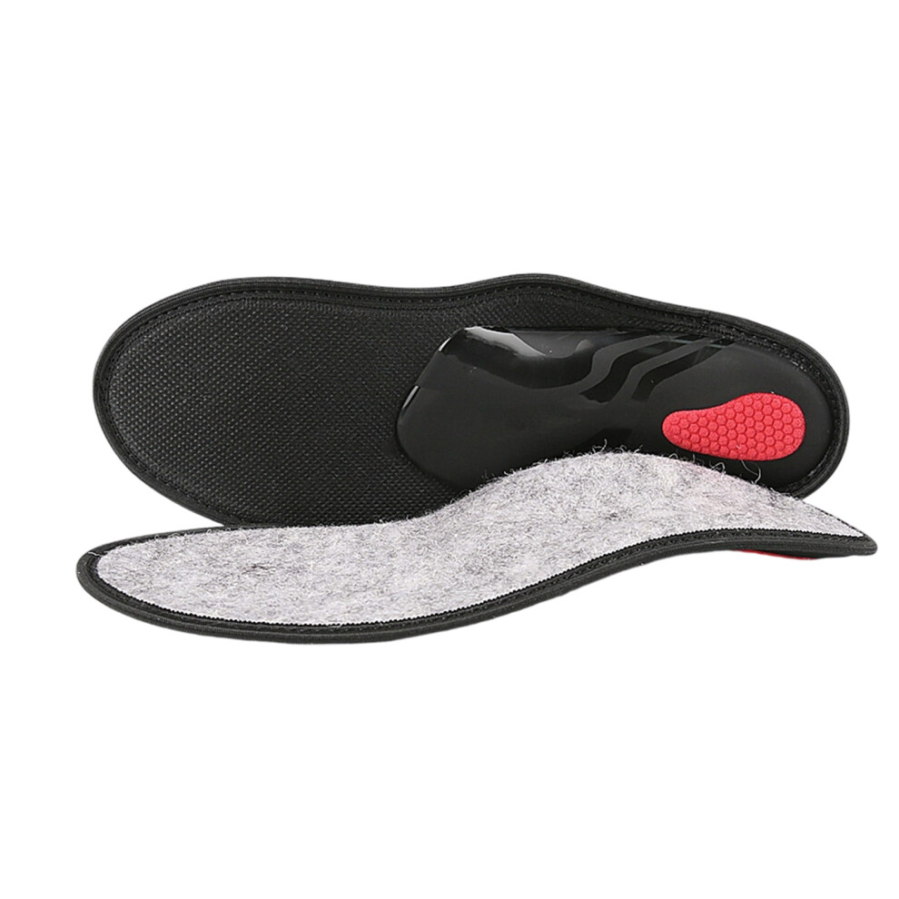 Black/Gray Flat Foot Orthopedic Insoles Arch Support- 41 42