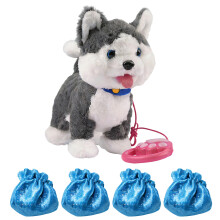 Electric Plush Animal Leash Control Pet Toy For-White Faced
