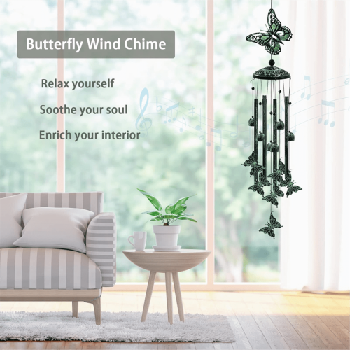 Vlinderwindgong met aluminium buizen, 84 cm 2