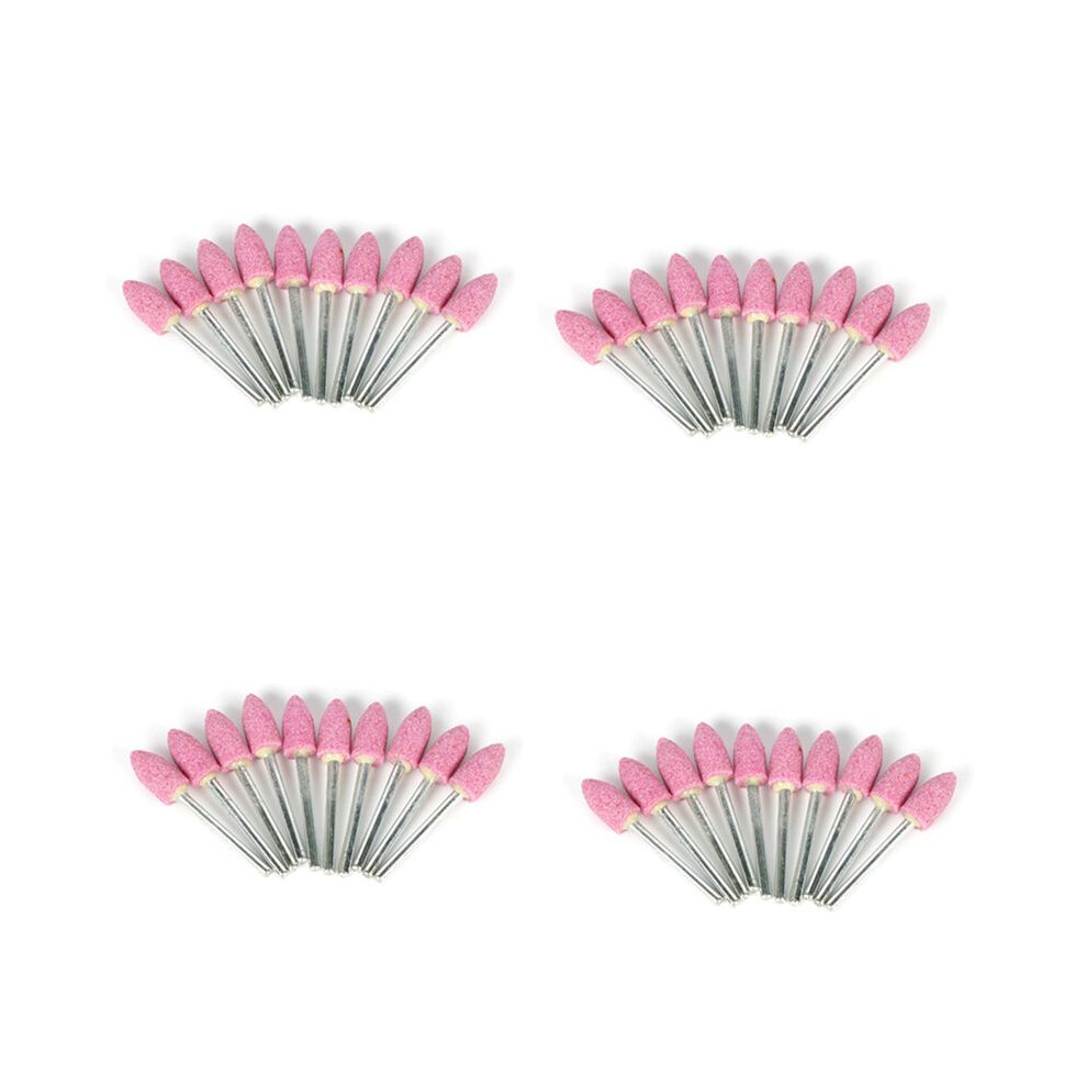 40Pcs Abrasive Mounted Stone For Accessories Grinding Stone Wheel For Rotary Tools Bullet-Shape 6032819433971