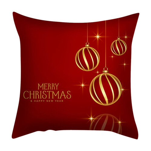 Kerstkussensloop 45x45cm Rood Polyester 1