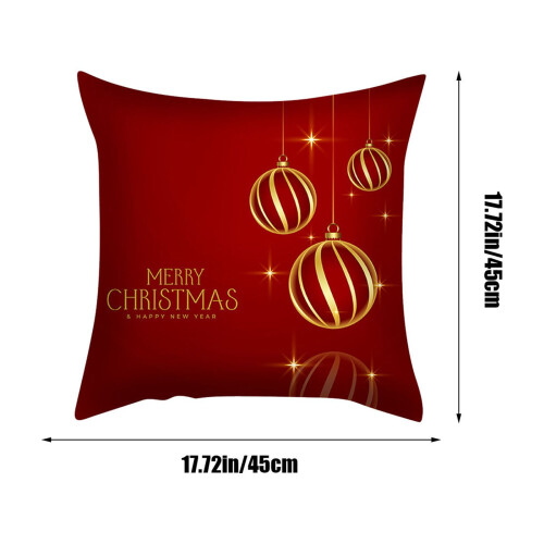 Kerstkussensloop 45x45cm Rood Polyester 2