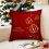 Kerstkussensloop 45x45cm Rood Polyester 4