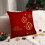 Kerstkussensloop 45x45cm Rood Polyester 5