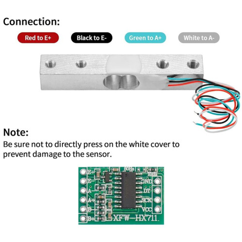 Digital Load Cell Weight Sensor,4Sets 5KG Load Cell HX711 AD Weighit Amplifier Module Pressure Sensor Ar Duino Load Cell 2