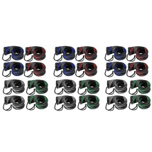 24Pcs Fishing Rod Sleeve Sock,Fishing Rod Cover Scalable Braided Mesh Rod Sleeve Fishing Tools Accessories with Lanyard