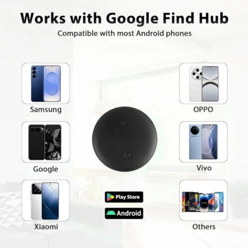 Confezione da 2 tracker Android Air Tracker Tag compatibili con Find Hub e Find My, solo per chiavi e dispositivi Android. 2
