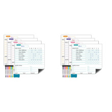 Dry Erase Chore Chart for Kids- 8 Pcs Dry Erase Behavior Charts and 12 Colored Markers with Eraser, Reward Chart