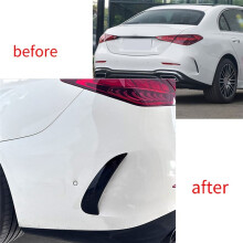 Glossy Black Rear Bumper Spoiler Air Vent Outlet Trim Cover for - C-Class W206 C260 2022+ Car Accessories