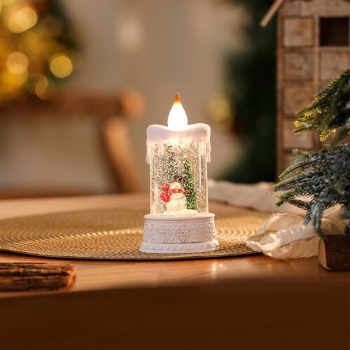Vela de Natal LED sem chama, 16 cm, funciona a bateria. 1