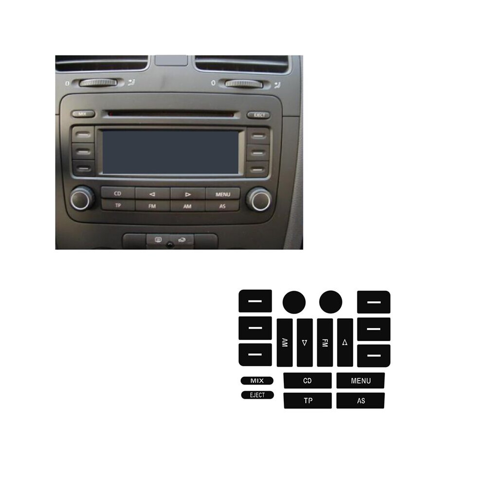 Car Air Conditioning Climate Temperature Radio Repair Kit Stickers Decals For Mk5 For Fix Worn Button 6031394999674