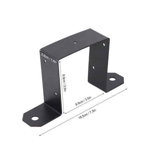 4 Stück 4 x 4 Zoll Strap-Post-Bindungen, graue U-Bügel 1