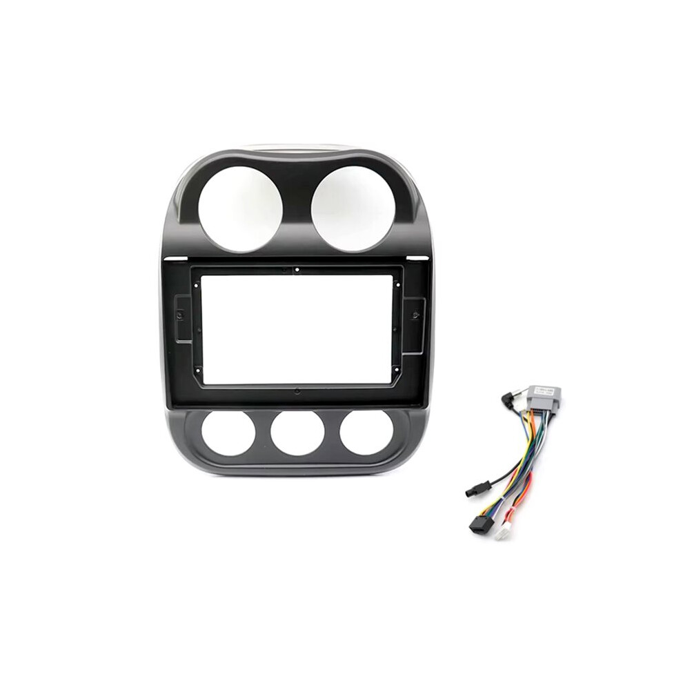 2 Din 10.1Inch Car Radio Frame Fascia For Compass 2010-2016 Dash Install Facia Bezel Adapter Plate Frame 4713774001543