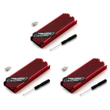 3X Ultrathin M.2 SSD Heat Sink M2 2280 Solid State Hard Disk Aluminum Heatsink Cooler Cooling Thermal Pad Red