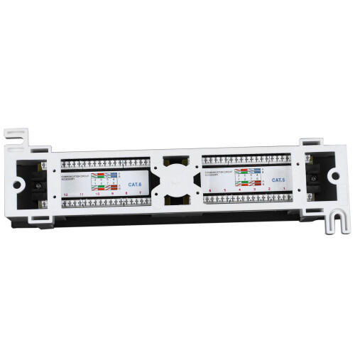 Network Tool Kit 12 Port Cat6 Patch Panel Rj45 Networking Wall Mount Rack Mount Bracket