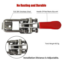 4pcs 40323 Heavy Duty Toggle Clamp Capacity 400LBs, 304 Stainless Steel Adjustable U Bolt Holding Quick Release
