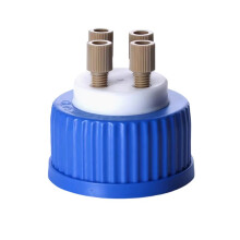 Mobile Phase Solvent Bottle Cap with Liquid Reagent Bottle Cap GL45 Universal Cap HPLC Solvent Bottle Cap 1Piece D