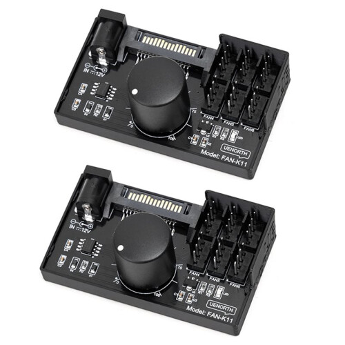 2Pcs Computer Fan Speed Controller/High Power Hub   Controller NAS Server Fan Speed Control PWM Speed Regulation