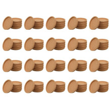 100 Pcs Cork Coaster for Beverage Coasters, Heat-Resistant Water Reusable Natural Round Coasters for Restaurants