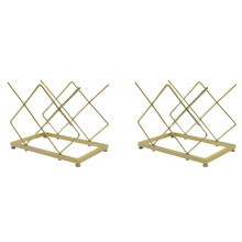 2X Schmiedeeisen Gold Weinregal Home Weinlagerregal Weinregal Ornamente