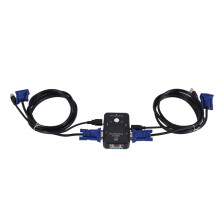 Usb 2.0 Kvm-Schakelaar 2-Poorts USB-Switcher 1920 X 1440 VGA Svga-Schakelaar Splitterbox voor Computer Delen Monitortoetsenbord