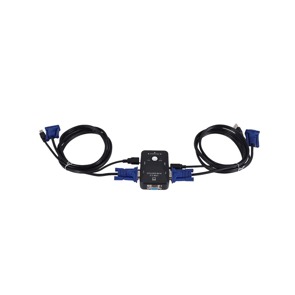 Usb 2.0 Kvm 2 Port Usb Switcher 1920*1440 Vga Svga Splitter Box For Computer Sharing Monitor Keyboard 4712138714976